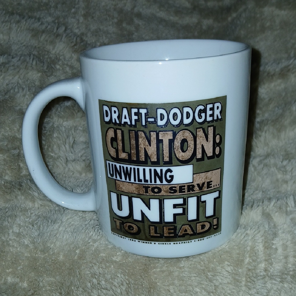 White Ceramic Mug with Bold Text Design